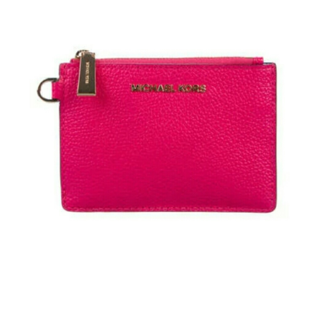 Michael Kors Grained Leather Zip Wristlet
